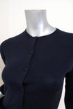 Herve Chapelier Cardigan Navy Cotton Knit Size Small Crewneck Sweater available at CelebrityOwned.com img_3