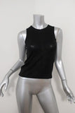 Herve Chapelier Top Black Cotton Knit Size Small Sleeveless Shell available at CelebrityOwned.com img_1