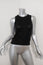 Herve Chapelier Top Black Cotton Knit Size Small Sleeveless Shell