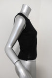 Herve Chapelier Top Black Cotton Knit Size Small Sleeveless Shell available at CelebrityOwned.com img_3