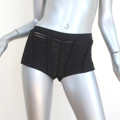 Herve Leger Toni Bandage Shorts Black Size Small Micro Mini Shorts available at CelebrityOwned.com img_1