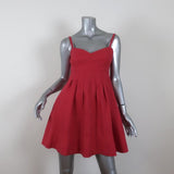 Honorine Mini Dress Red Pleated Linen Size Extra Small available at CelebrityOwned.com img_1