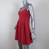 Honorine Mini Dress Red Pleated Linen Size Extra Small available at CelebrityOwned.com img_2