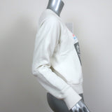 RE/DONE Beatles Classic Raglan Crewneck Sweatshirt Off-White Size Small