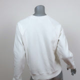 RE/DONE Beatles Classic Raglan Crewneck Sweatshirt Off-White Size Small