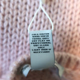 Cotton by Autumn Cashmere Puff Sleeve Popcorn Knit Top Pink Size Extra Small NEW