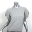 FRAME Ruffle Puff Sleeve Cashmere Sweater Top Heather Gray Size Small NEW