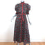 Muzungu Sisters Maxi Dress Alexia Black Snail Print Linen Size Medium NEW
