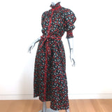 Muzungu Sisters Maxi Dress Alexia Black Snail Print Linen Size Medium NEW