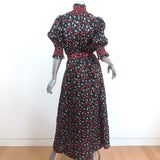 Muzungu Sisters Maxi Dress Alexia Black Snail Print Linen Size Medium NEW