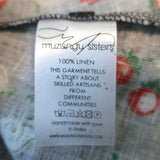 Muzungu Sisters Maxi Dress Alexia Black Snail Print Linen Size Medium NEW