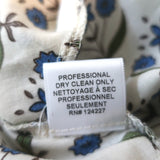 MISA Maxi Dress Daniela Cream Floral Print Size Small Puff Sleeve Shirtdress