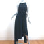 Calypso St. Barth Asymmetric Maxi Dress Sarah Navy Matte Satin Size Small