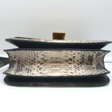 Celine Medium Classic Box Bag Gray/Cream Snakeskin Flap Bag