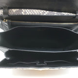 Celine Medium Classic Box Bag Gray/Cream Snakeskin Flap Bag