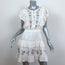 LoveShackFancy Mini Dress Romy Cream Floral-Embroidered Cotton Size Medium