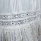 LoveShackFancy Mini Dress Romy Cream Floral-Embroidered Cotton Size Medium