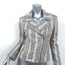 L'Agence Snake-Embossed Leather Moto Jacket Fieldstone Size Small NEW