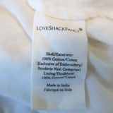 LoveShackFancy Mini Dress Romy Cream Floral-Embroidered Cotton Size Medium