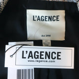 L'Agence Snake-Embossed Leather Moto Jacket Fieldstone Size Small NEW