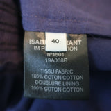 Isabel Marant Etoile Naomi Smocked Mini Skirt Purple Floral Print Cotton Size 40