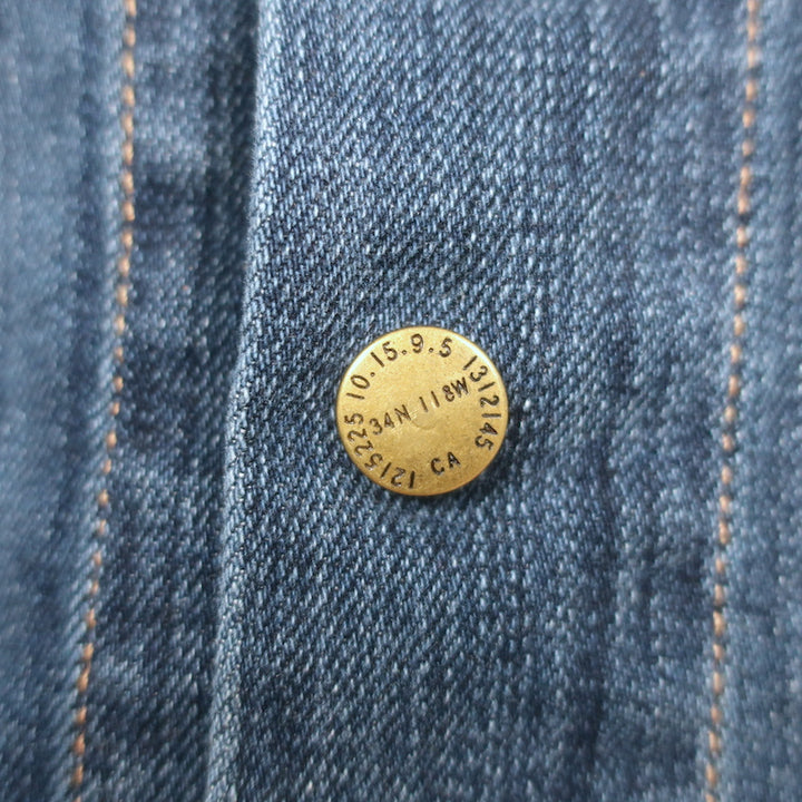 Current/Elliott The Snap Jacket Loved Wash Stretch Denim Size 1