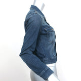 Current/Elliott The Snap Jacket Loved Wash Stretch Denim Size 1