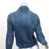 Current/Elliott The Snap Jacket Loved Wash Stretch Denim Size 1