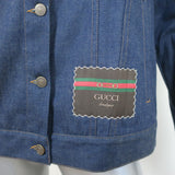 Gucci Boutique Label Jean Jacket Indigo Denim Size 36