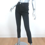 RE/DONE 90's High Rise Ankle Crop Jeans Faded Black Stretch Denim Size 27