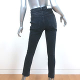 RE/DONE 90's High Rise Ankle Crop Jeans Faded Black Stretch Denim Size 27