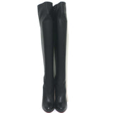 Christian Louboutin Sempre Monica Over the Knee Boots Black Leather Size 36