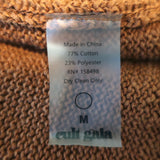 Cult Gaia Cutout Twist Front Halter Midi Dress Cameron Amber Knit Size Medium