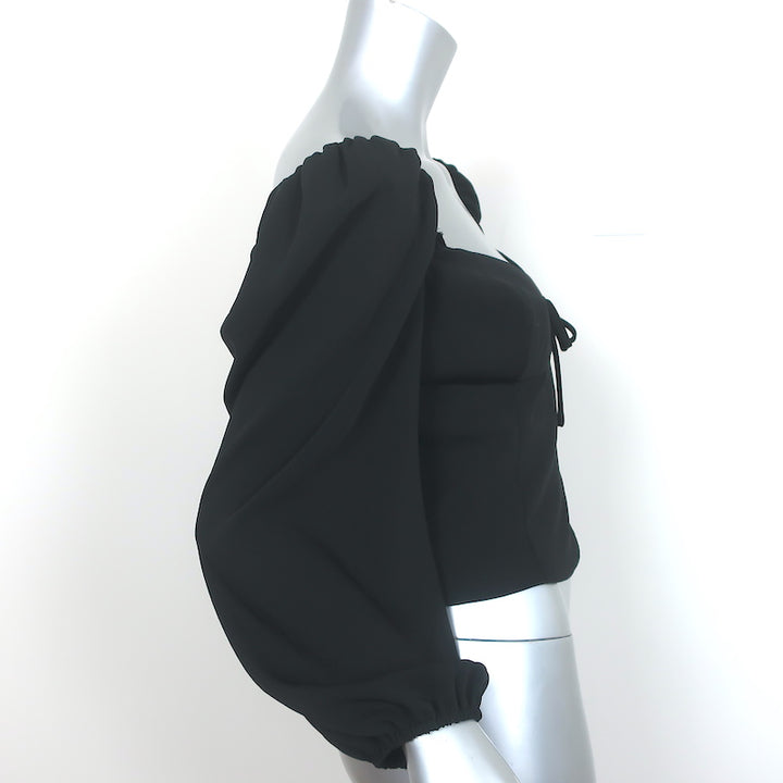 Wilfred Aritzia Novella Blouse Black Size Medium Long Sleeve Top NEW
