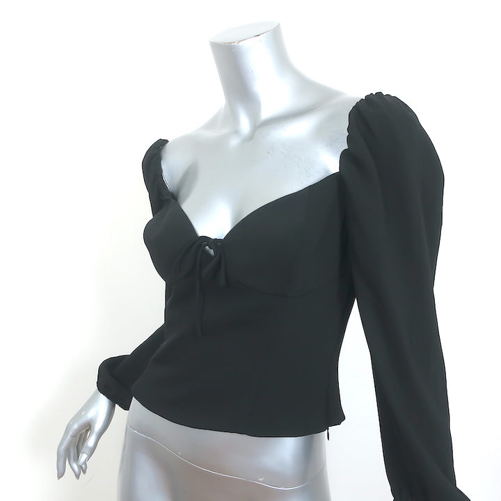 Wilfred Aritzia Novella Blouse Black Size Medium Long Sleeve Top NEW
