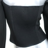 Wilfred Aritzia Novella Blouse Black Size Medium Long Sleeve Top NEW