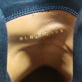 Valentino Rockstud Ankle Boots Black Grained Leather Size 35.5 Mid-Heel Booties