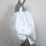 Marques Almeida Off the Shoulder Top White Size Large Drawstring Hem Blouse NEW