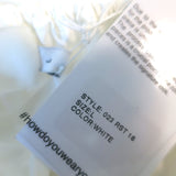 Marques Almeida Off the Shoulder Top White Size Large Drawstring Hem Blouse NEW