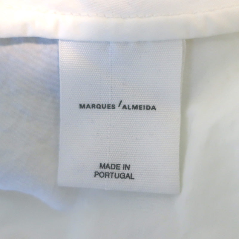Marques Almeida Off the Shoulder Top White Size Large Drawstring Hem Blouse NEW