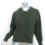 Sandro Cropped Hoodie Keira Olive Cashmere-Blend Size 2 Pullover Sweater