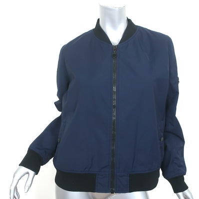Tory Burch Tory Sport Bomber Jacket Navy Size Large