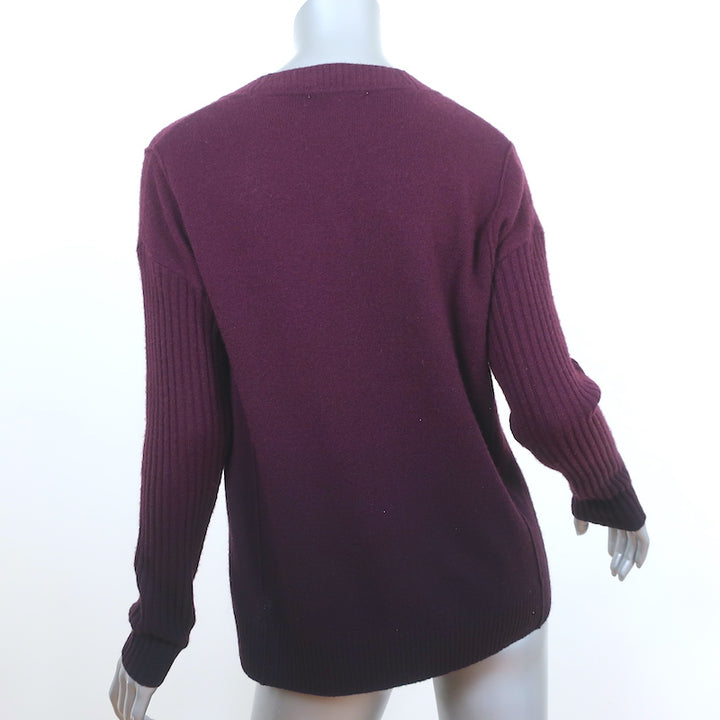 Splendid Divine Cashmere Sweater Black Cherry Dip Dye Size Extra Small