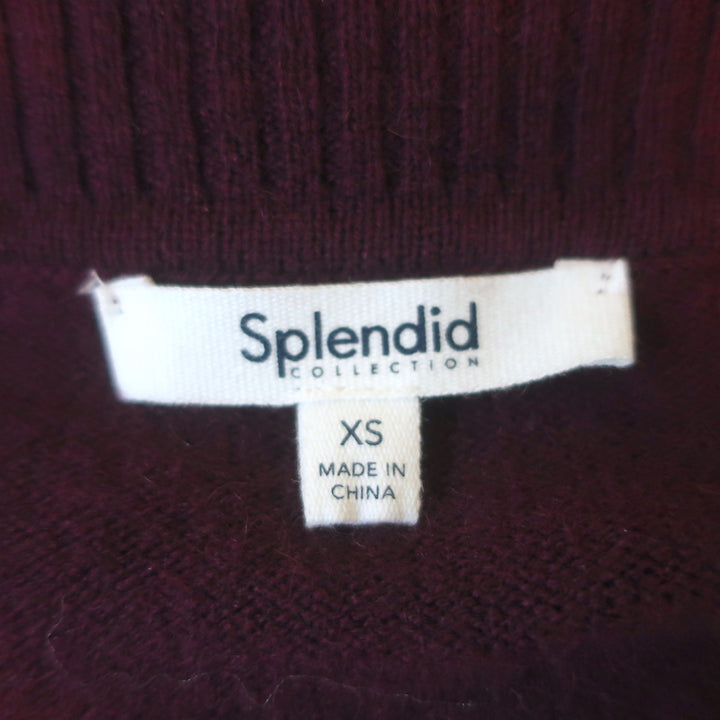 Splendid Divine Cashmere Sweater Black Cherry Dip Dye Size Extra Small