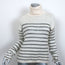 A.L.C. Turtleneck Sweater Elisa Ivory Metallic-Striped Knit Size Medium
