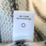 A.L.C. Turtleneck Sweater Elisa Ivory Metallic-Striped Knit Size Medium