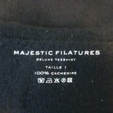 Majestic Filatures Cashmere Sweater Black Size 1 Crewneck Pullover