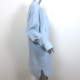 Isabel Marant Etoile Long Sleeve Shirtdress Light Blue Tonal Stripe Size 38