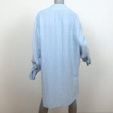 Isabel Marant Etoile Long Sleeve Shirtdress Light Blue Tonal Stripe Size 38