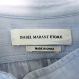 Isabel Marant Etoile Long Sleeve Shirtdress Light Blue Tonal Stripe Size 38